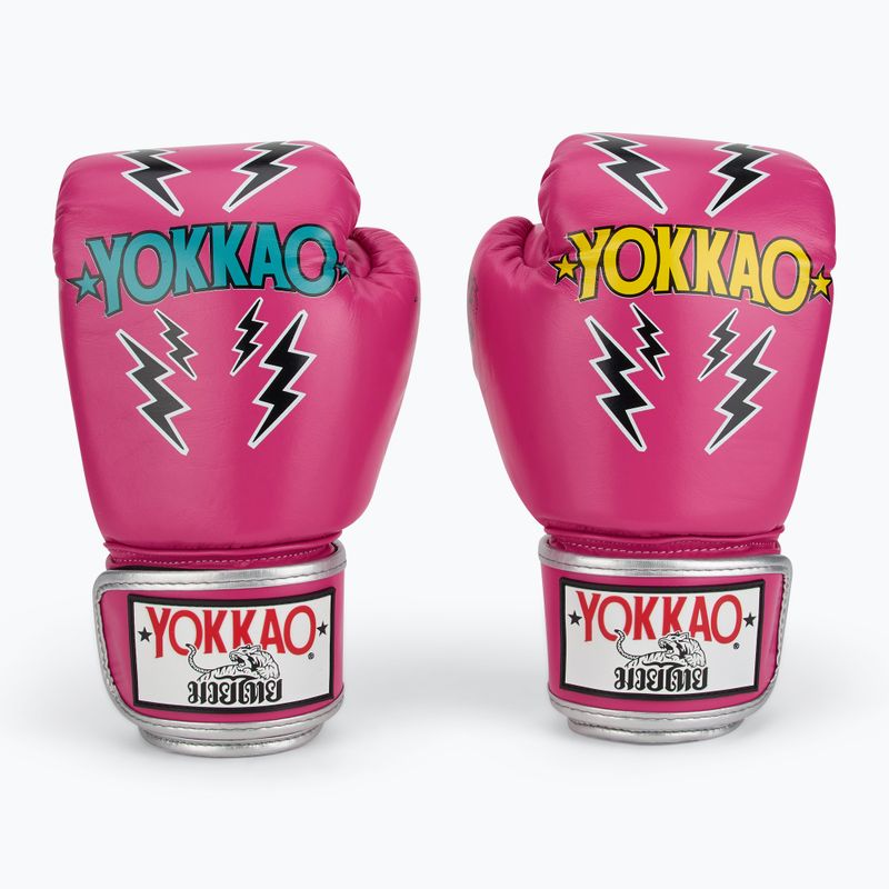 Rękawice bokserskie męskie YOKKAO Stadium fuchsia 2