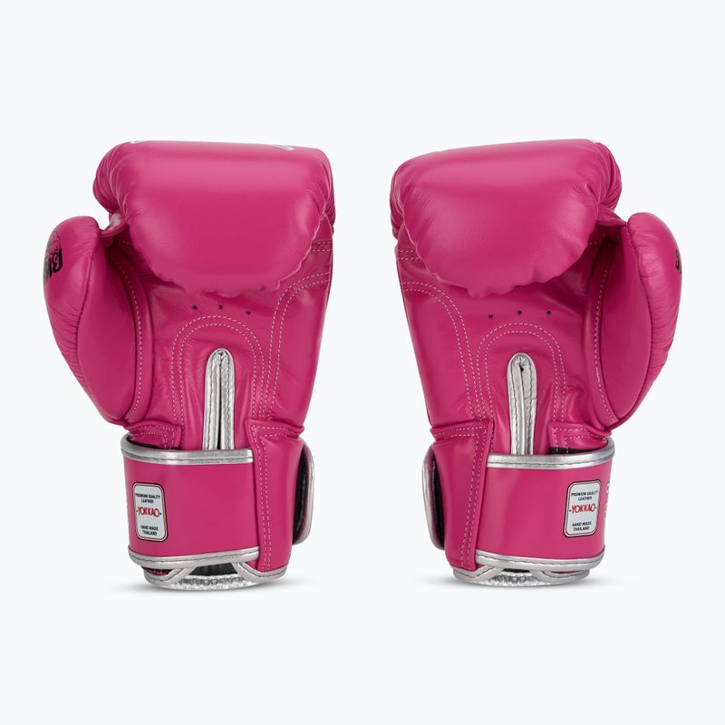 Rękawice bokserskie męskie YOKKAO Stadium fuchsia 3