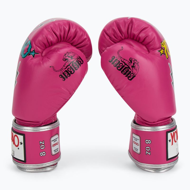 Rękawice bokserskie męskie YOKKAO Stadium fuchsia 4