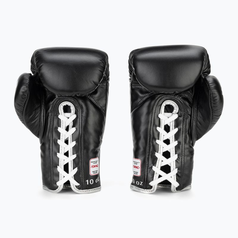 Rękawice bokserskie męskie YOKKAO Stadium Lace Up black 3