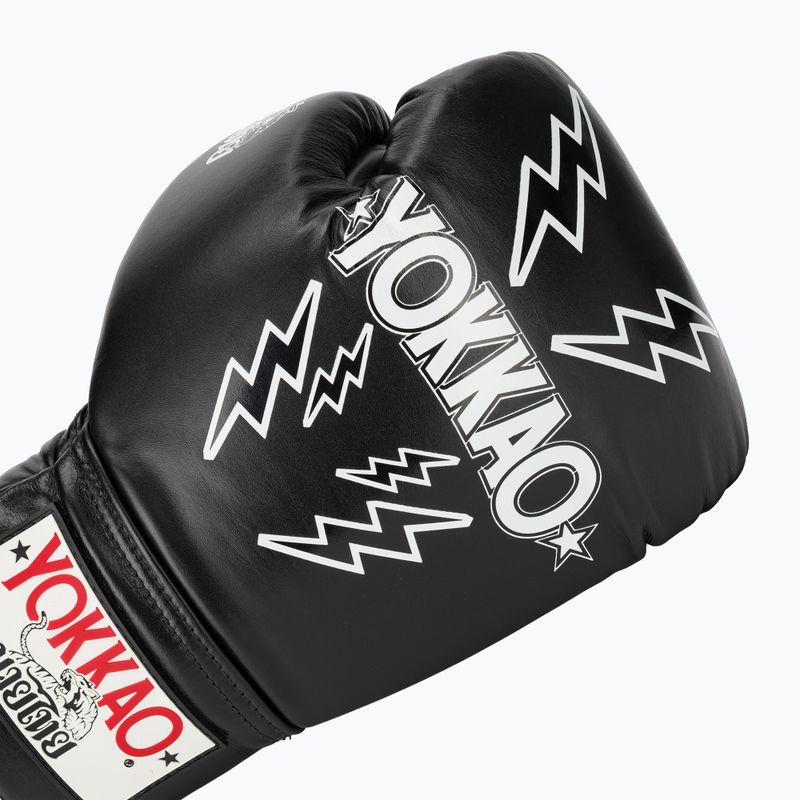 Rękawice bokserskie męskie YOKKAO Stadium Lace Up black 5
