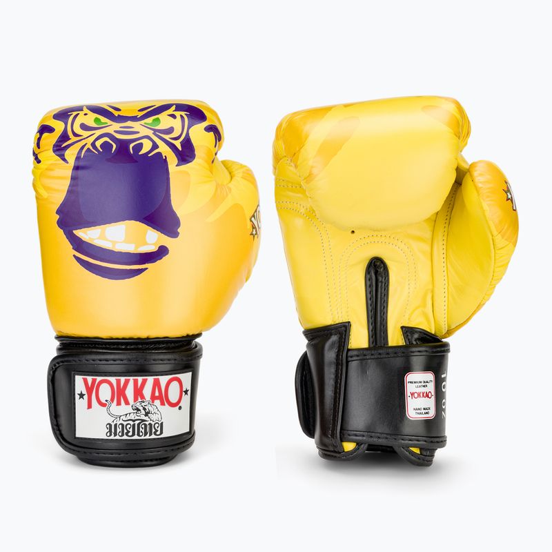 Rękawice bokserskie męskie YOKKAO Primate yellow