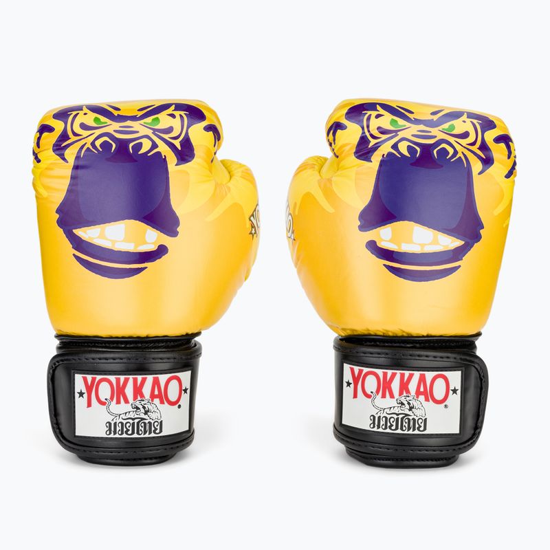 Rękawice bokserskie męskie YOKKAO Primate yellow 2