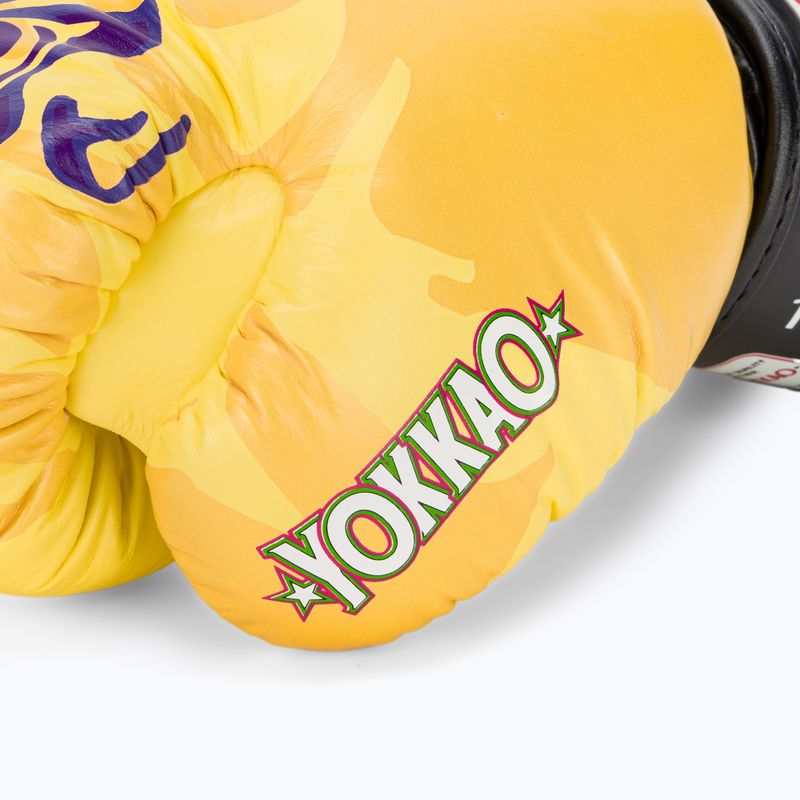 Rękawice bokserskie męskie YOKKAO Primate yellow 7