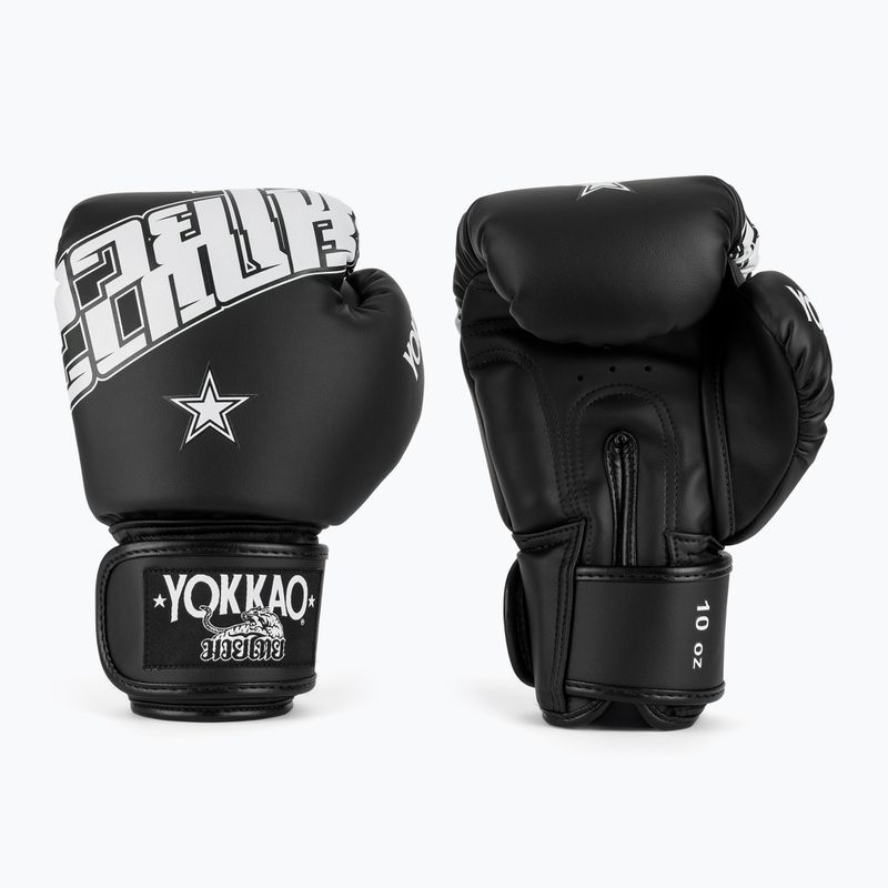Rękawice bokserskie YOKKAO Lettering Boxing black