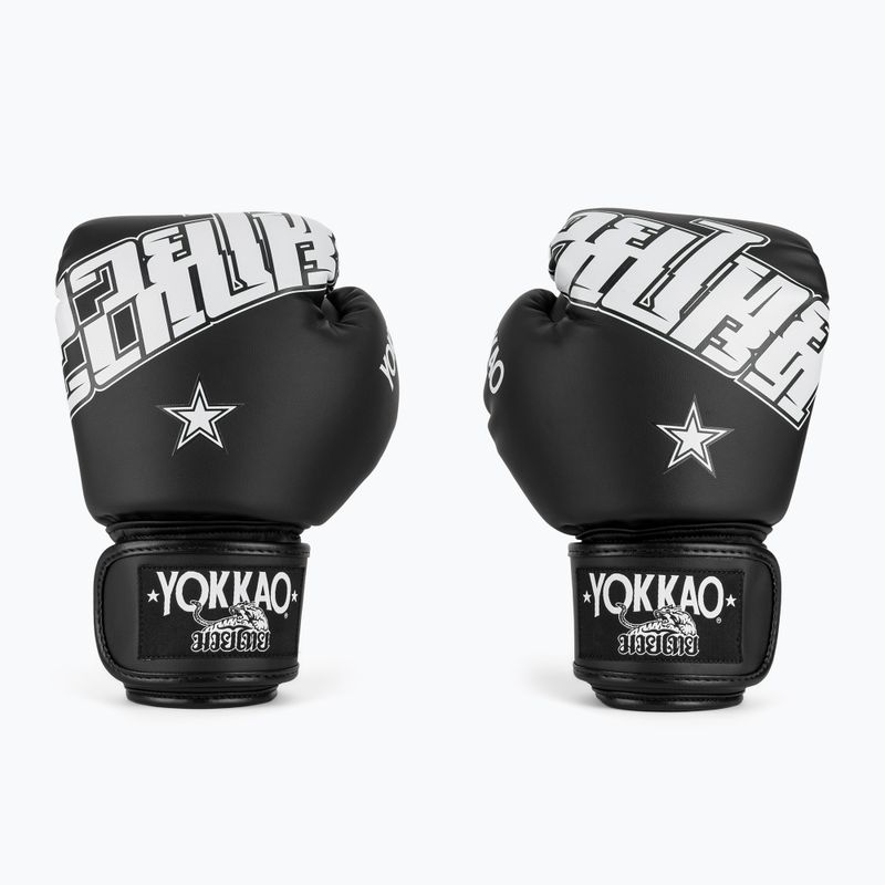 Rękawice bokserskie YOKKAO Lettering Boxing black 2