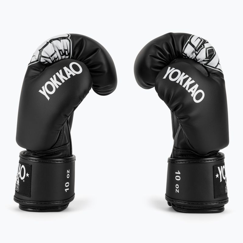 Rękawice bokserskie YOKKAO Lettering Boxing black 4