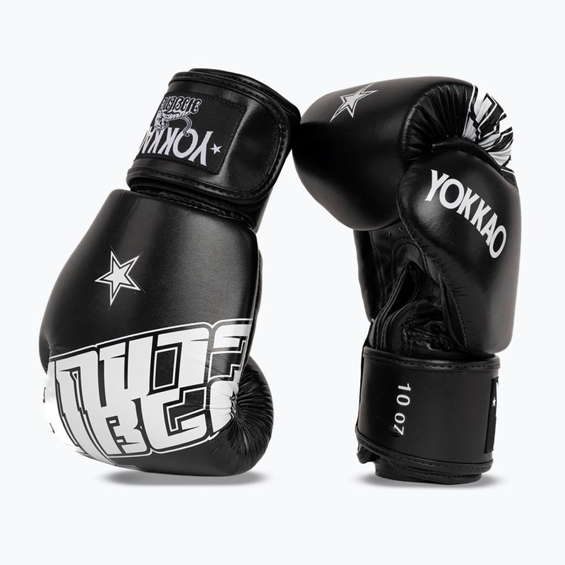 Rękawice bokserskie YOKKAO Lettering Boxing black 2
