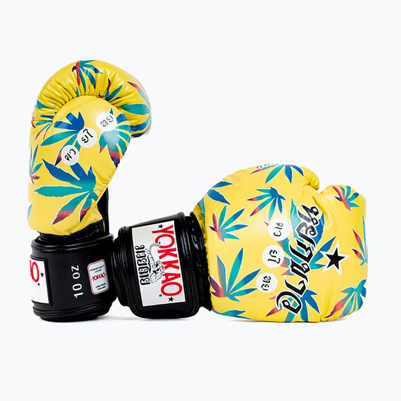 Rękawice bokserskie męskie YOKKAO Wax yellow 3
