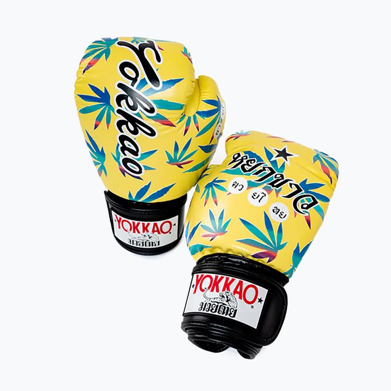 Rękawice bokserskie męskie YOKKAO Wax yellow 4