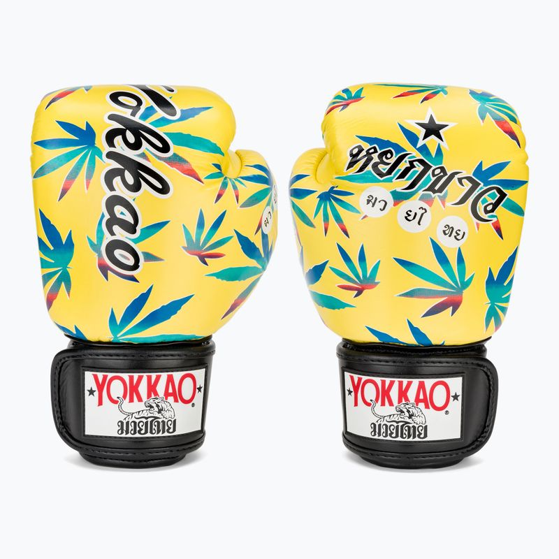 Rękawice bokserskie męskie YOKKAO Wax yellow 2