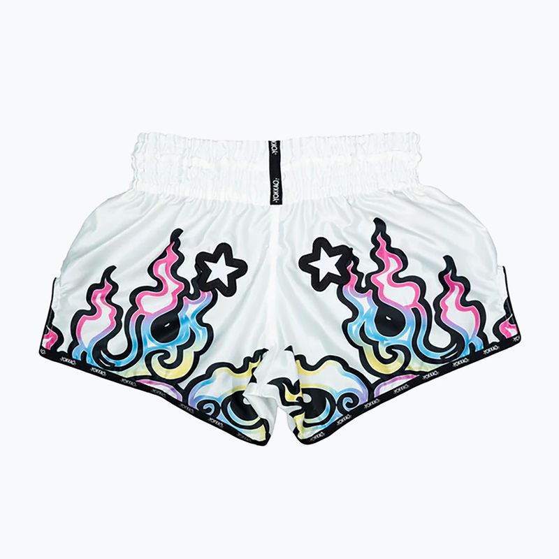 Spodenki treningowe męskie YOKKAO Flames CarbonFit white 2