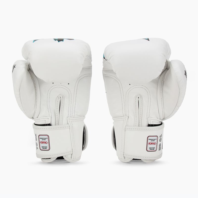 Rękawice bokserskie męskie YOKKAO Fighter KO white 3