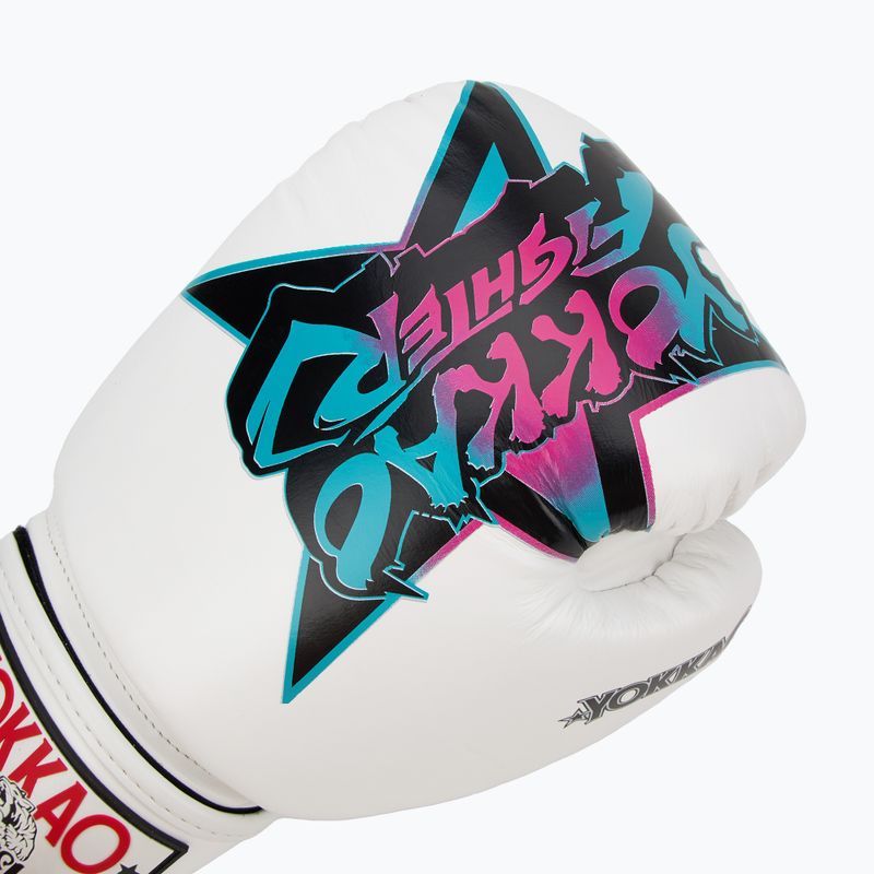 Rękawice bokserskie męskie YOKKAO Fighter KO white 5
