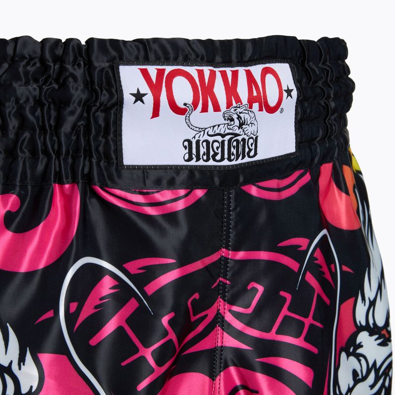 Spodenki treningowe męskie YOKKAO Dragon Muay Thai pink/blue 4