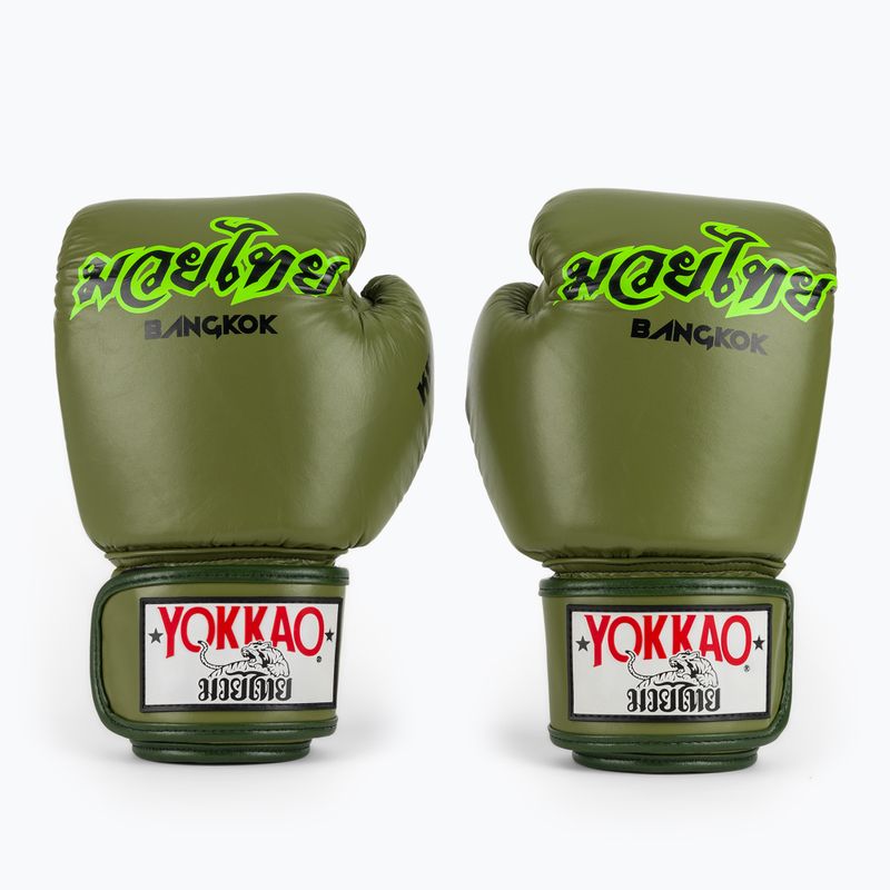 Rękawice bokserskie YOKKAO Late Show Boxing olive 2