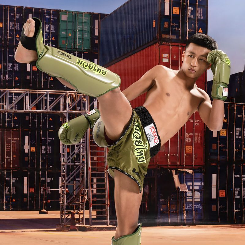 Ochraniacze piszczeli i stóp YOKKAO Late Show olive 5