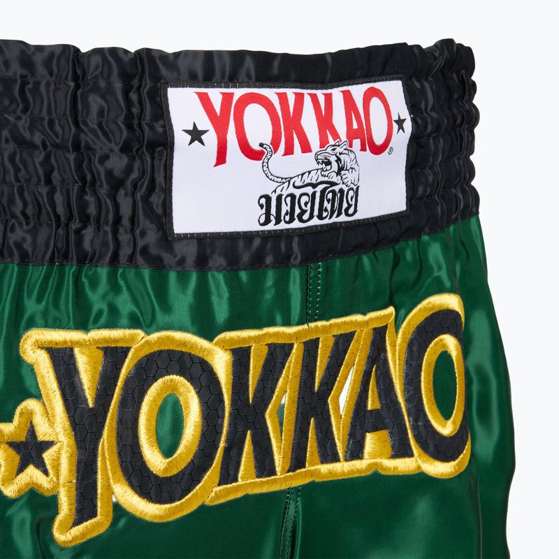 Spodenki treningowe meskie YOKKAO Original Muay Thai green 4