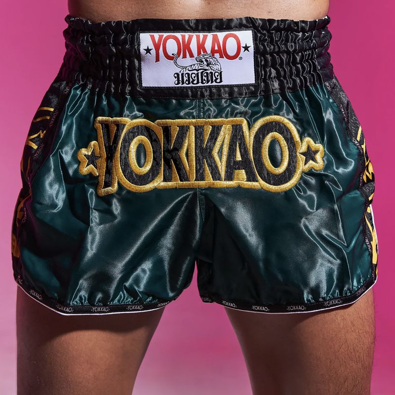 Spodenki treningowe meskie YOKKAO Original Muay Thai green 7