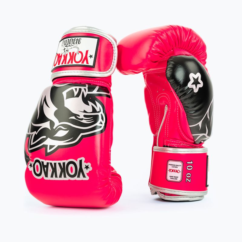 Rękawice bokserskie YOKKAO Original Boxing Gloves fuchsia 2