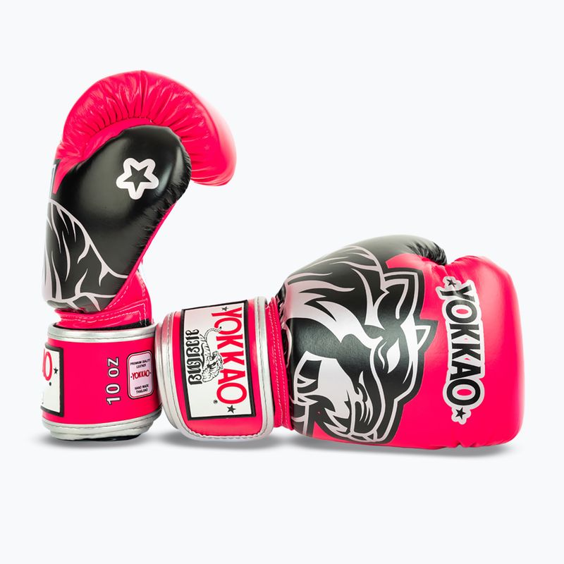 Rękawice bokserskie YOKKAO Original Boxing Gloves fuchsia 3