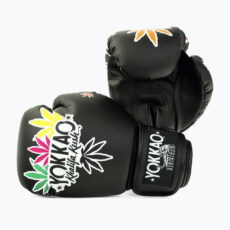 Rękawice bokserskie YOKKAO Khalifa Kush Boxing black 3