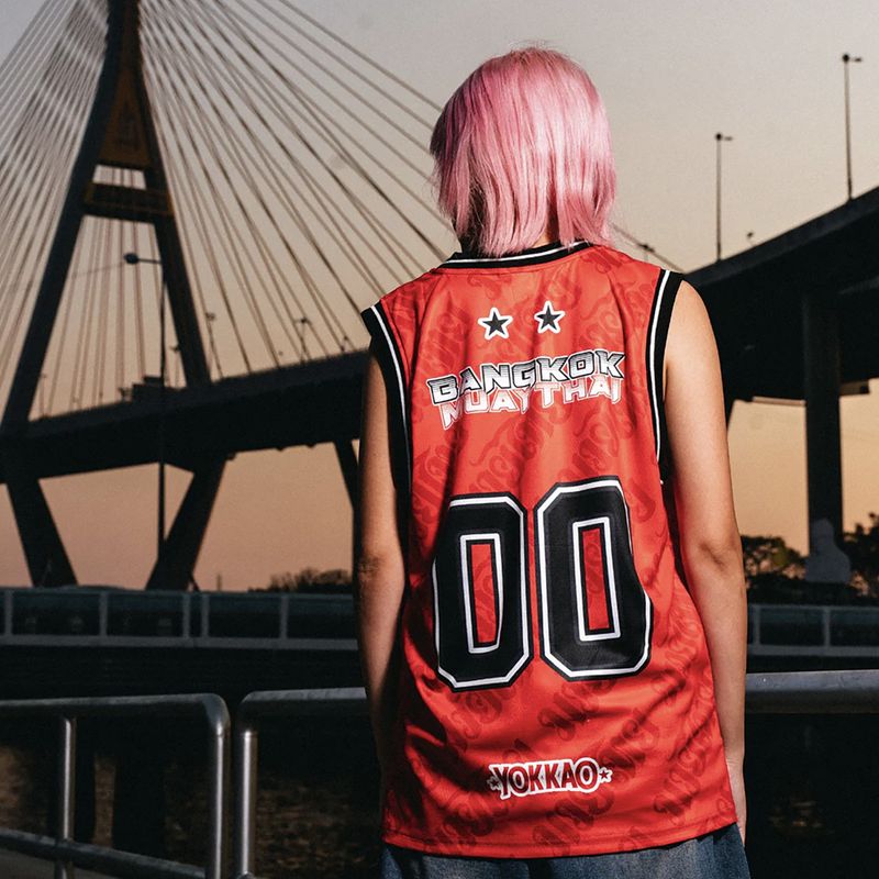 Koszulka treningowa męska YOKKAO Basket Bridge Tank Top red 4