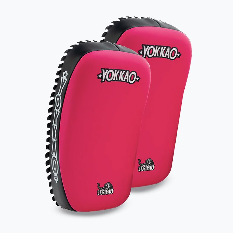 Tarcze treningowe YOKKAO Freestyle Kicking Pads 2 szt. fuchsia/black