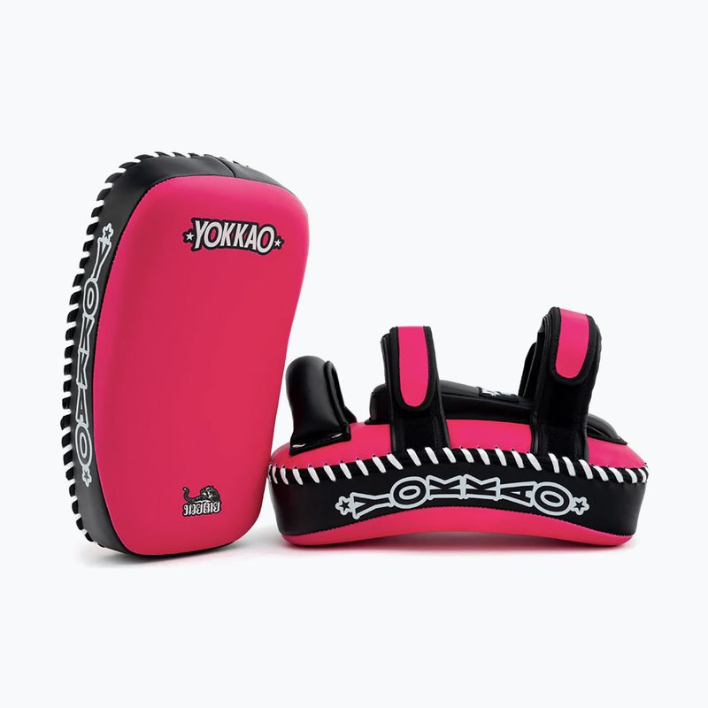 Tarcze treningowe YOKKAO Freestyle Kicking Pads 2 szt. fuchsia/black 4