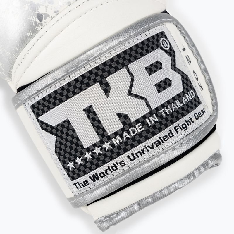 Rękawice bokserskie Top King Muay Thai Super Star Air Snake white/silver 5