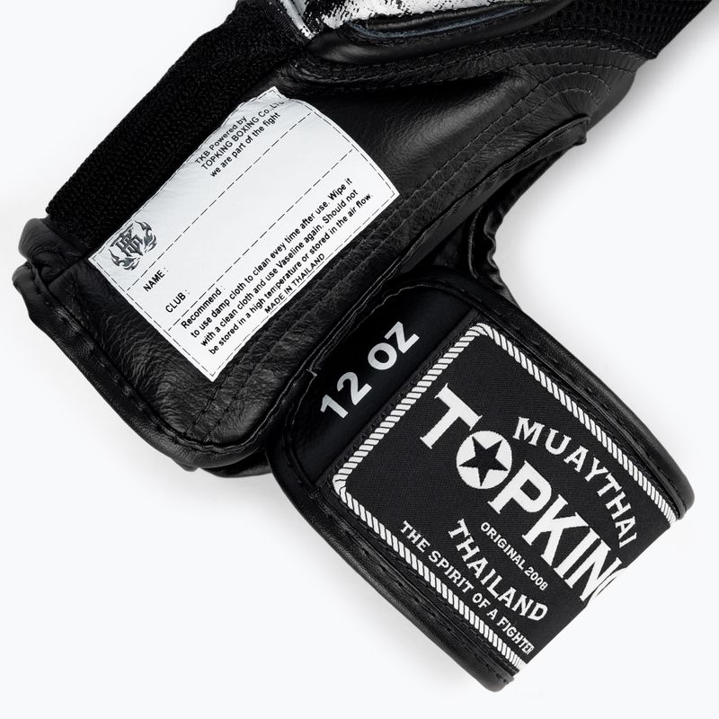Rękawice bokserskie Top King Muay Thai Super Star Air Snake black/silver 5