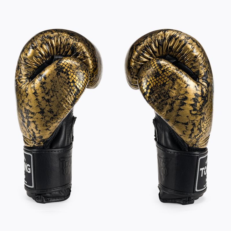Rękawice bokserskie Top King Muay Thai Super Star Air Snake black/gold 3