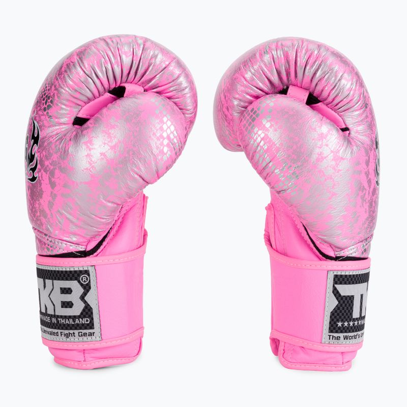 Rękawice bokserskie Top King Muay Thai Super Star Air pink/silver 4