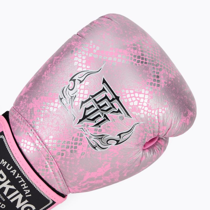 Rękawice bokserskie Top King Muay Thai Super Star Air pink/silver 5