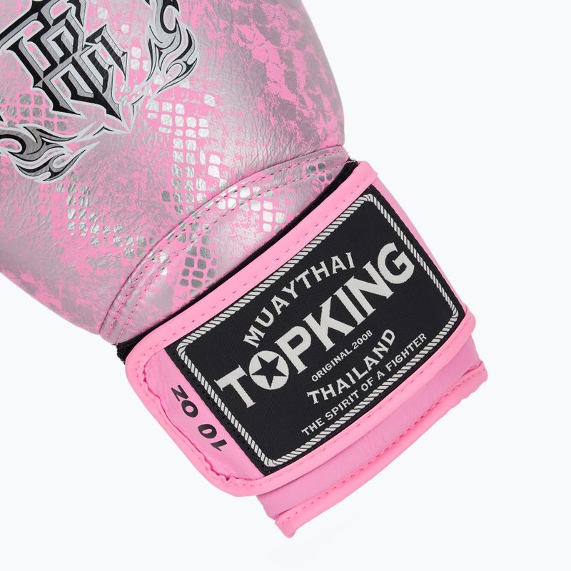 Rękawice bokserskie Top King Muay Thai Super Star Air pink/silver 6