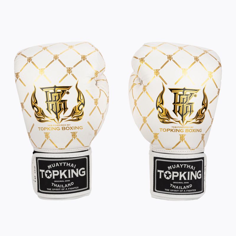 Rękawice bokserskie Top King Boxing Chain white/gold