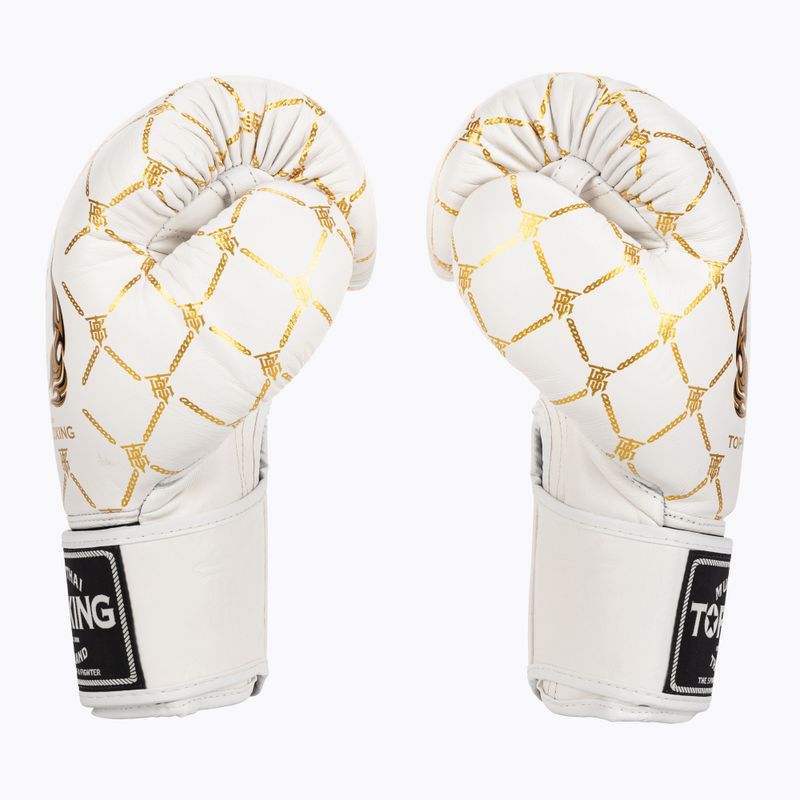 Rękawice bokserskie Top King Boxing Chain white/gold 3