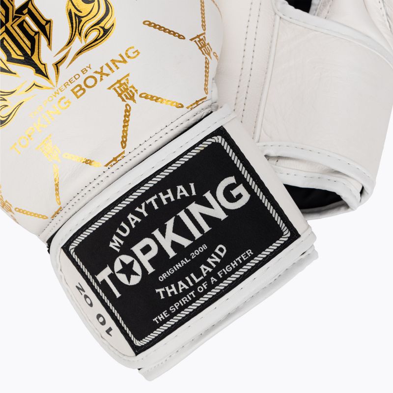 Rękawice bokserskie Top King Boxing Chain white/gold 4