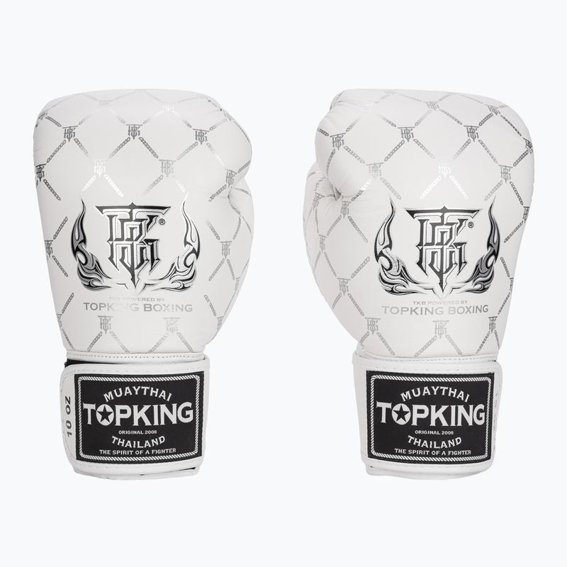 Rękawice bokserskie Top King Boxing Chain white/silver