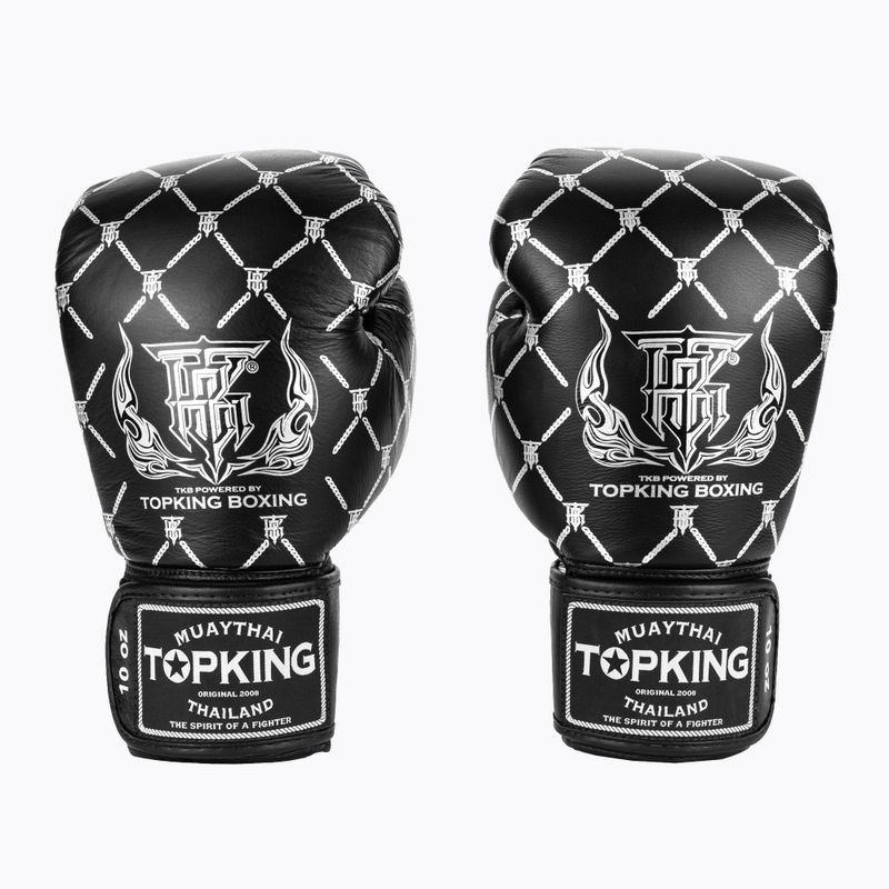 Rękawice bokserskie Top King Boxing Chain black/silver
