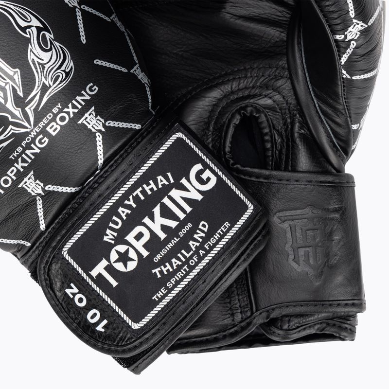 Rękawice bokserskie Top King Boxing Chain black/silver 4