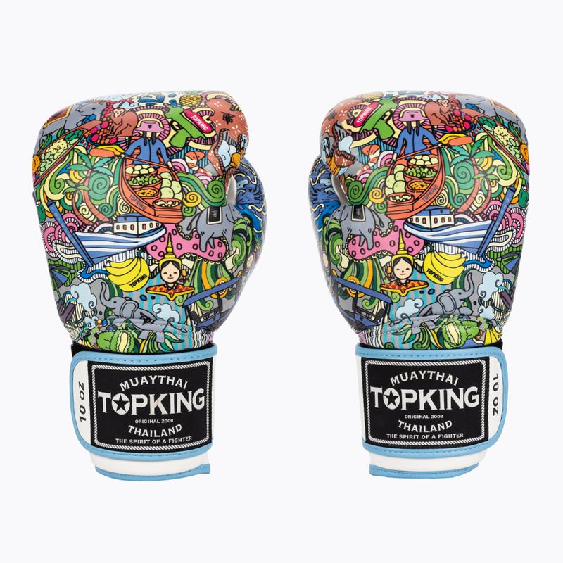 Rękawice bokserskie Top King Boxing Culture white/blue