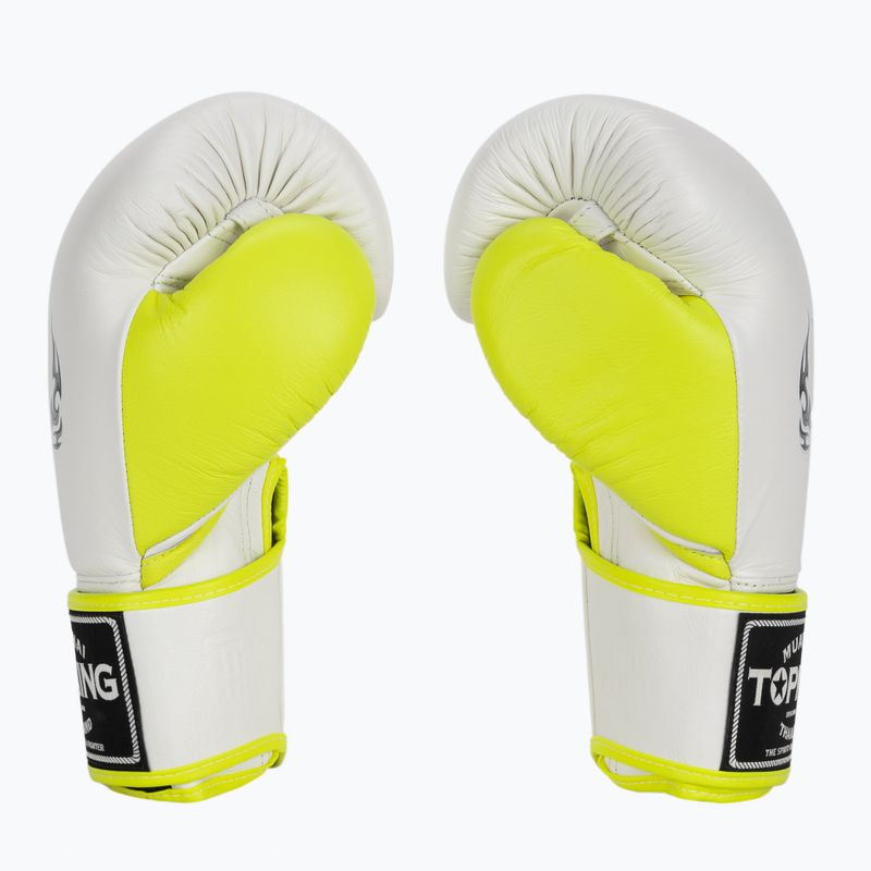 Rękawice bokserskie Top King Boxing Reborn white/yellow 3