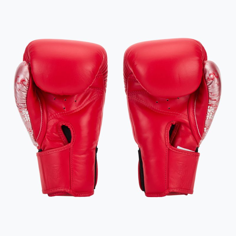 Rękawice bokserskie Top King Muay Thai Power Snake red/silver 3