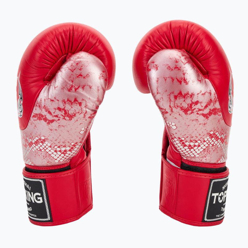 Rękawice bokserskie Top King Muay Thai Power Snake red/silver 4