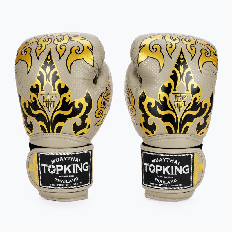 Rękawice bokserskie Top King Boxing Kanok beige