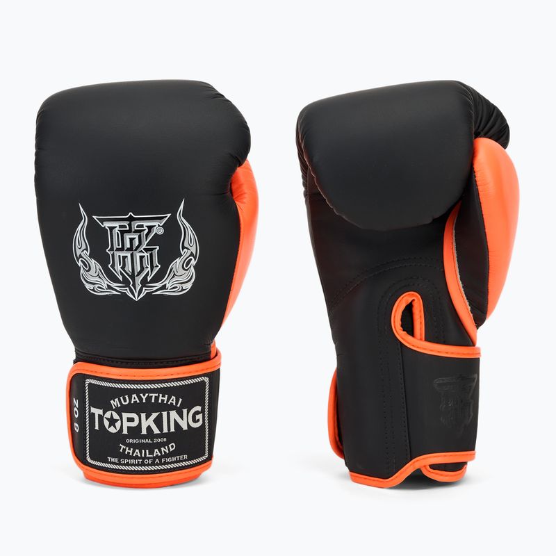 Rękawice bokserskie Top King Reborn Boxing Semi Leather white/orange
