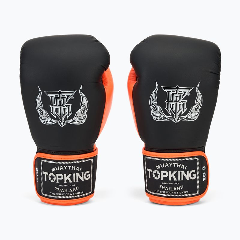 Rękawice bokserskie Top King Reborn Boxing Semi Leather white/orange