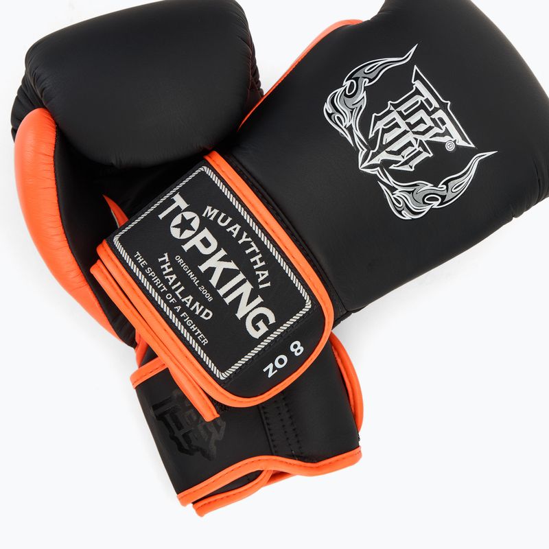 Rękawice bokserskie Top King Reborn Boxing Semi Leather white/orange 5