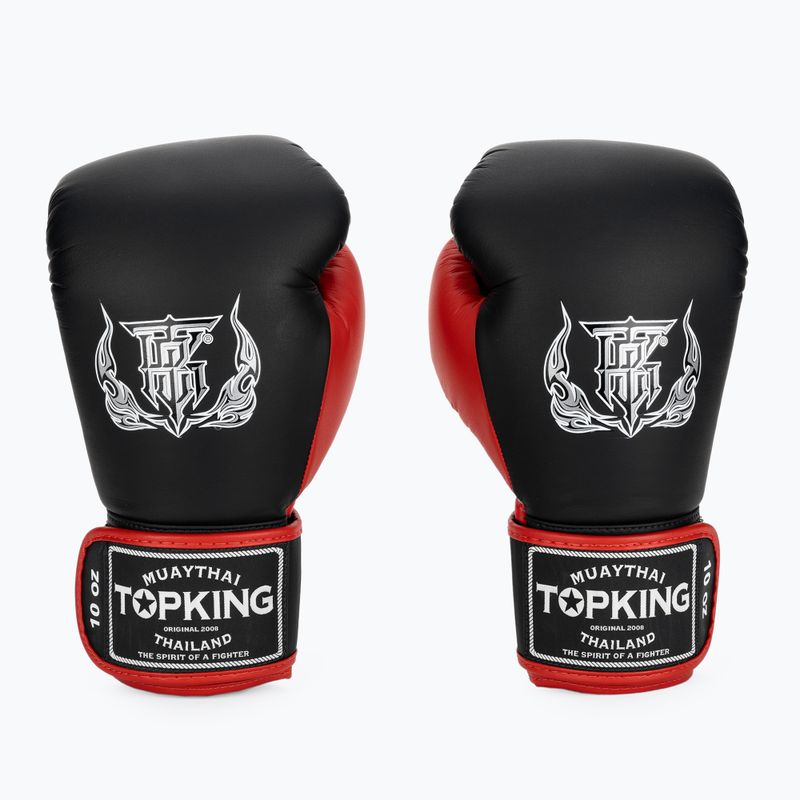 Rękawice bokserskie Top King Reborn Boxing Semi Leather black/red